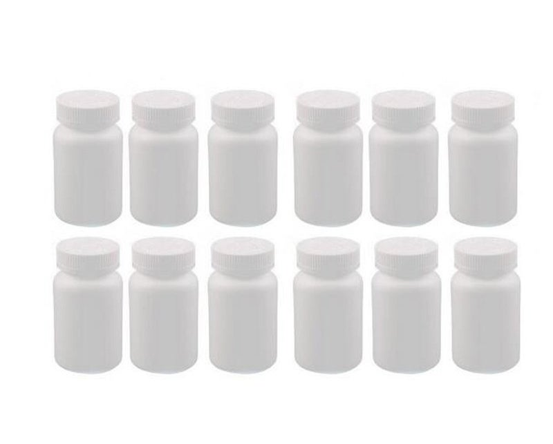 12PCS Plastic Round Container Bottles Storage Holder Dispenser Holder OrganizerWhite 150ml